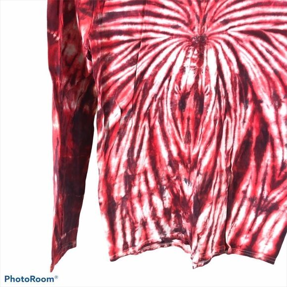 Ladies Gildan Long Sleeved Tie Dyed T-Shirt Small - Picture 3 of 10